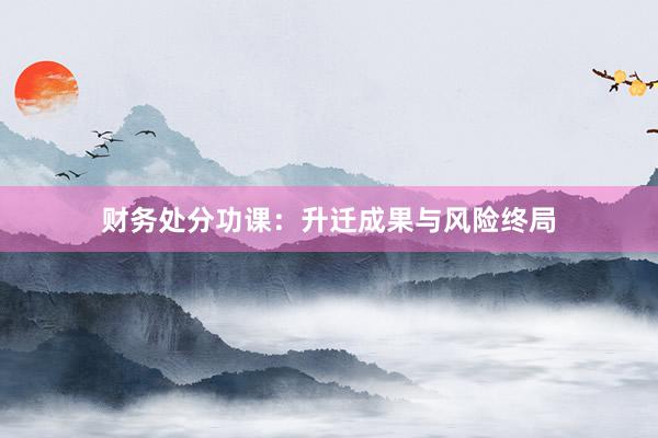 财务处分功课：升迁成果与风险终局